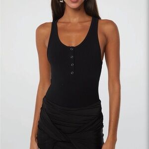 The Line by K Adrienne Buttoned Bodysuit